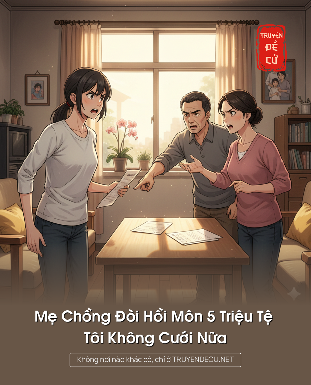 
                            Mẹ Chồng Đòi Hồi Môn 5 Triệu Tệ Tôi Không Cưới Nữa