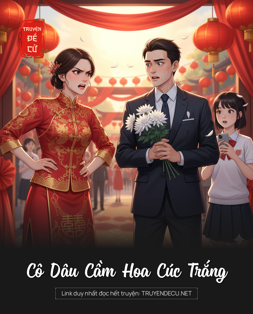 
                            Cô Dâu Cầm Hoa Cúc Trắng