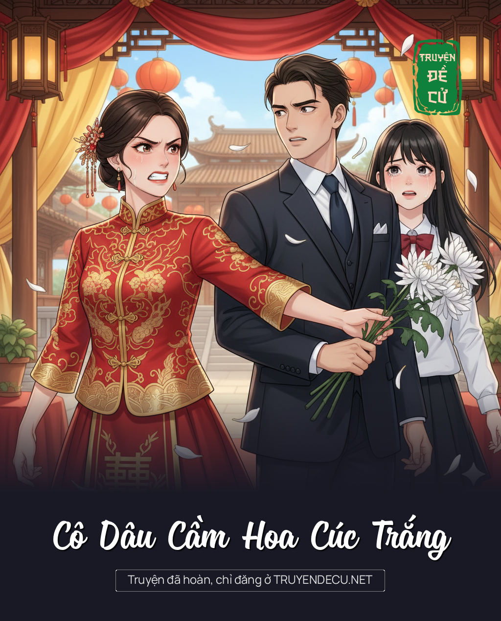 
                            Cô Dâu Cầm Hoa Cúc Trắng