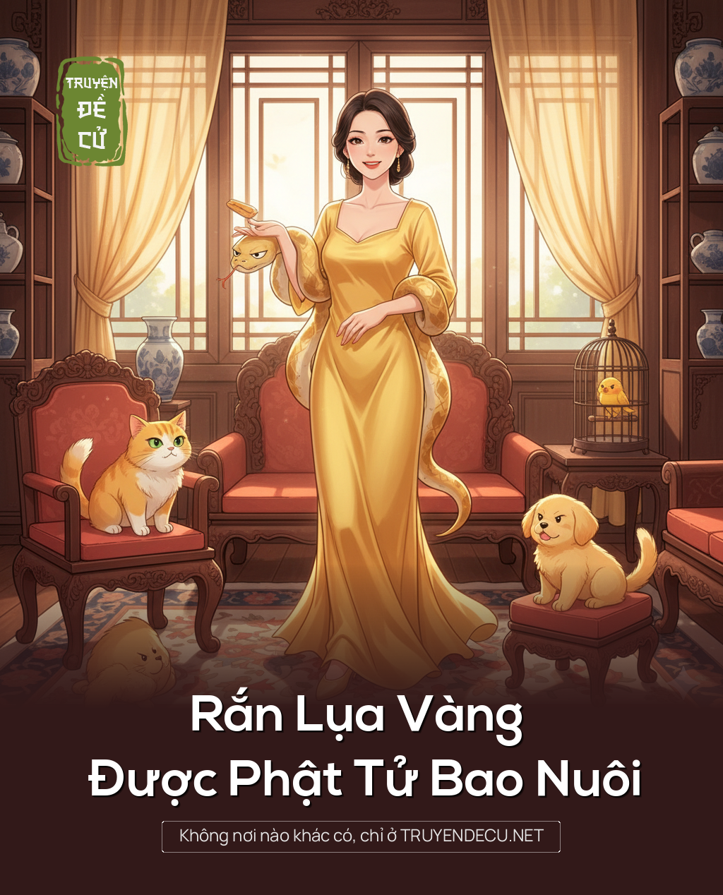 
                            Rắn Lụa Vàng Được Phật Tử Bao Nuôi