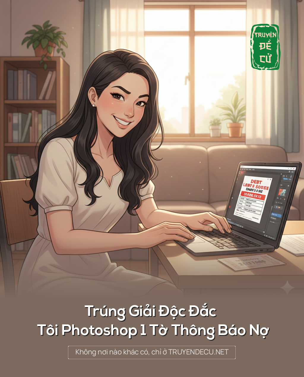 
                            Trúng Giải Độc Đắc Tôi Photoshop 1 Tờ Thông Báo Nợ