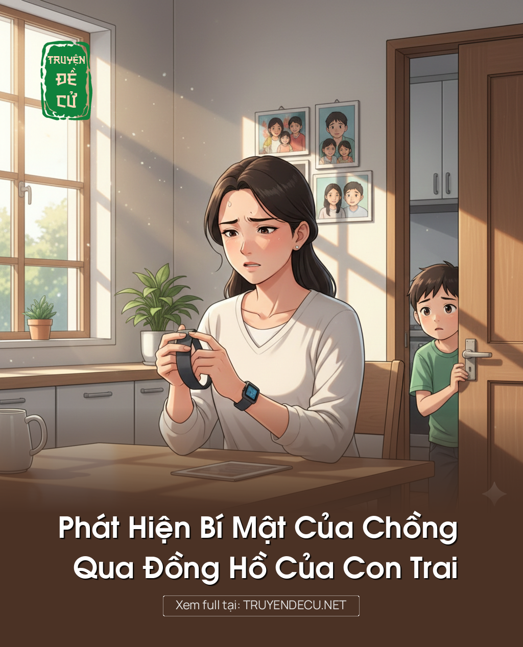 
                            Phát Hiện Bí Mật Của Chồng Qua Đồng Hồ Của Con Trai