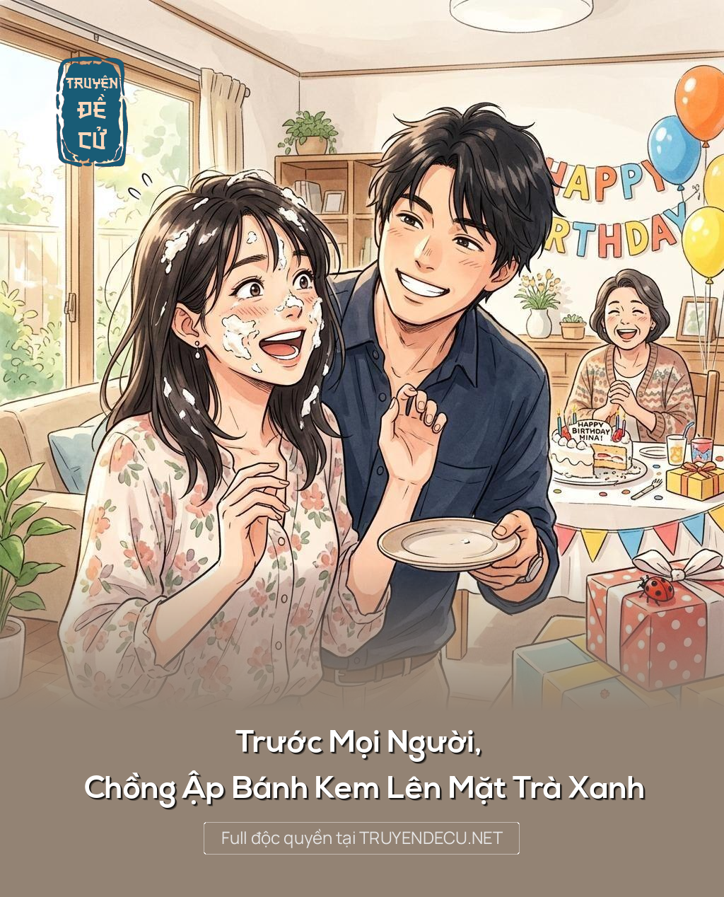 TrướC MọI NgườI, ChồNg AụP BáNh Kem Lên MặT Trà Xanh