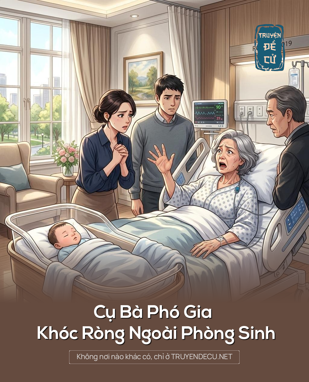 Cụ Bà Phó Gia Khóc Ròng Ngoài Phòng Sinh