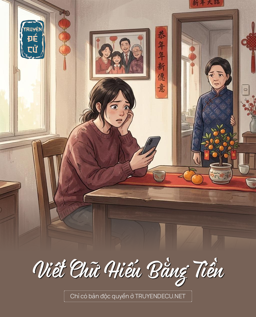 Viết Chữ Hiếu Bằng Tiền